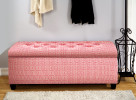 shoe bench with slot sin pink