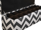 black and white shoe bench
